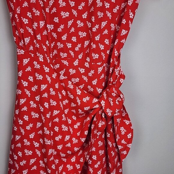 Los Angeles Atelier and Other Stories dress size 0 Short sleeve floral front tie - Picture 5 of 13